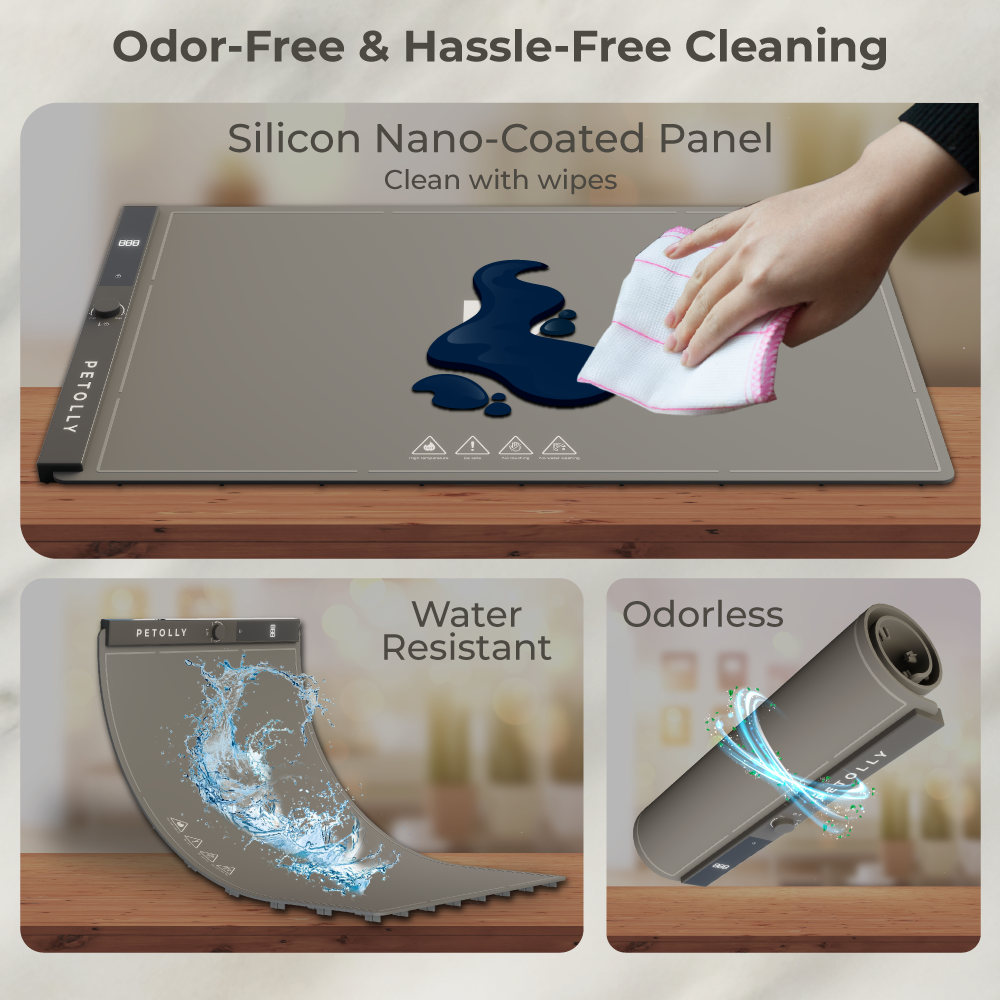 Food Warming Mat – Grey | 8 Heat Levels, 6-Hour Timer, Portable & Heat-Safe Design