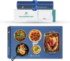 Food Warming Mat – Blue | 8 Heat Levels, 6-Hour Timer & Portable Design