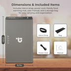 Food Warming Mat – Grey | 8 Heat Levels, 6-Hour Timer, Portable & Heat-Safe Design